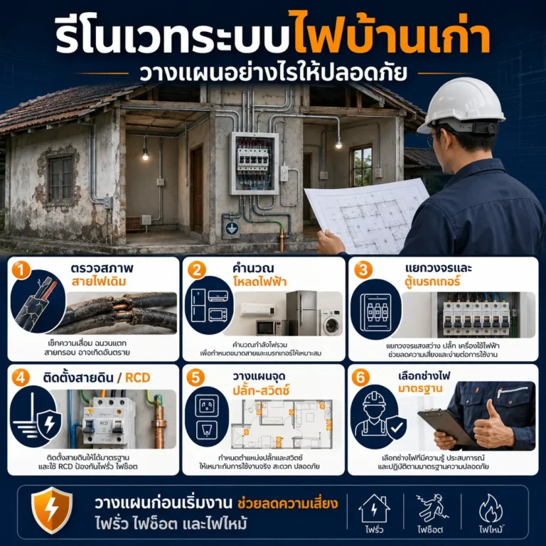 รีโนเวทระบบไฟบ้านเก่า วางแผนอย่างไรให้ปลอดภัย