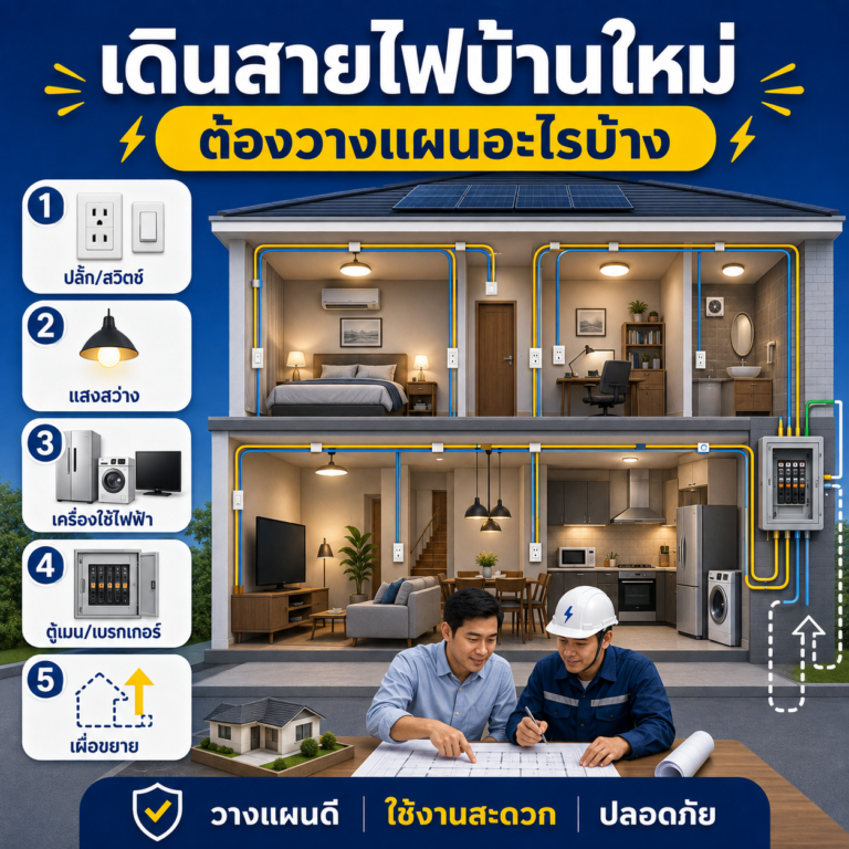 เดินสายไฟบ้านใหม่ ต้องวางแผนอะไรบ้าง