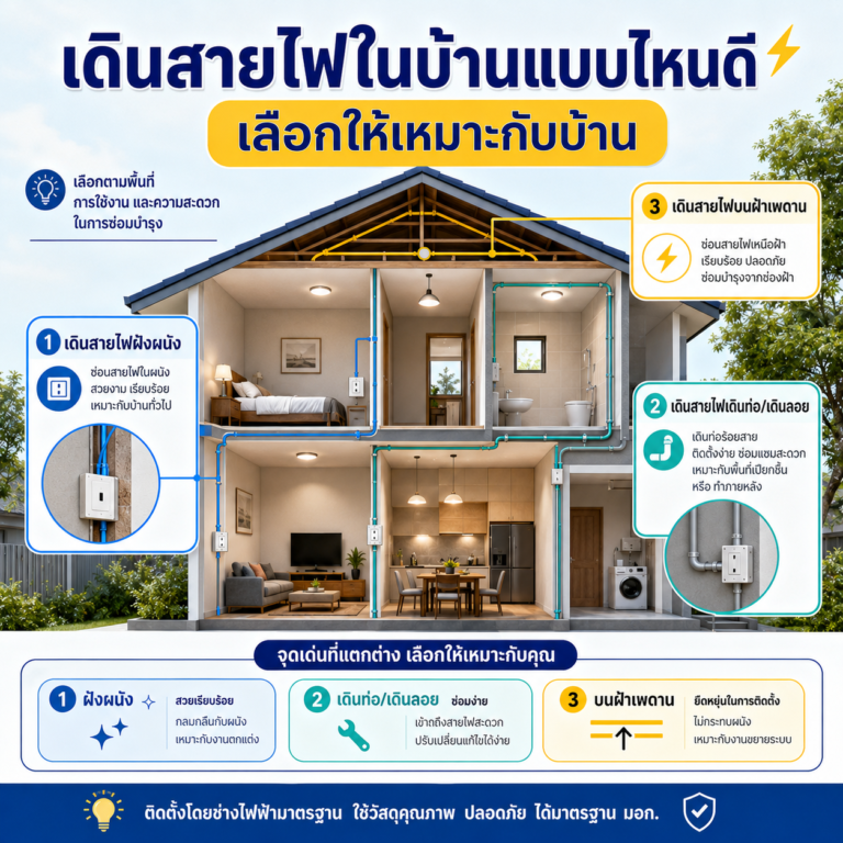 เดินสายไฟในบ้านแบบไหนดี เลือกให้เหมาะกับบ้าน